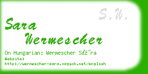 sara wermescher business card